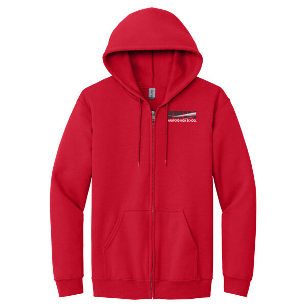 Red Swim Zip Hoodie Thumbnail